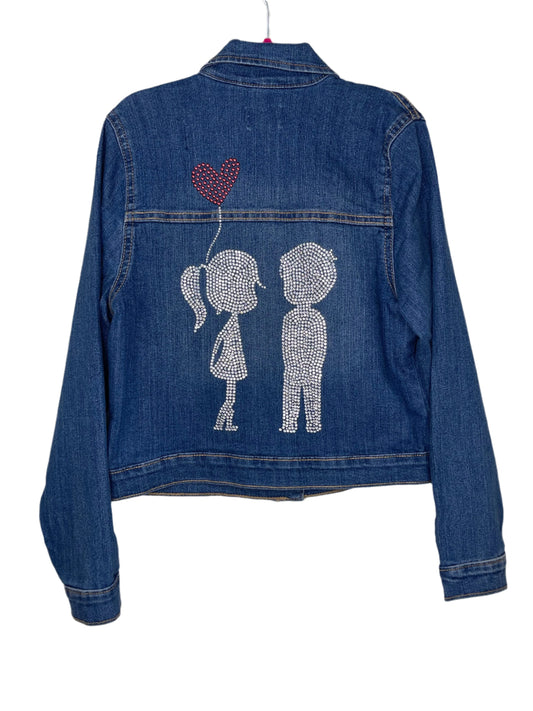 KIDS Denim Jacket Silver Crystal Kids