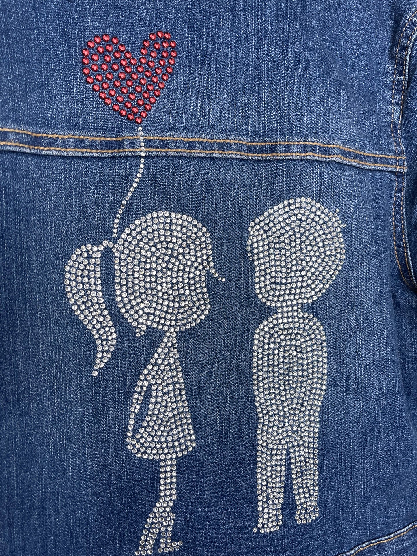 KIDS Denim Jacket Silver Crystal Kids