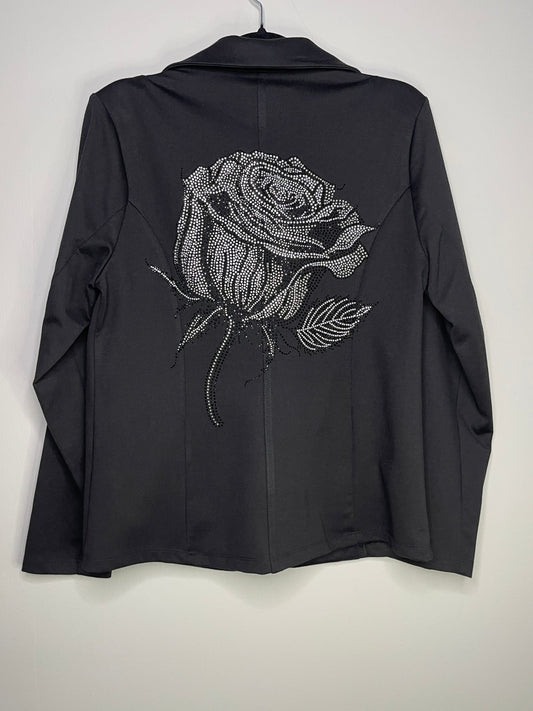 Blazer, Stretch Patch Pocket Black, Metallic Rose