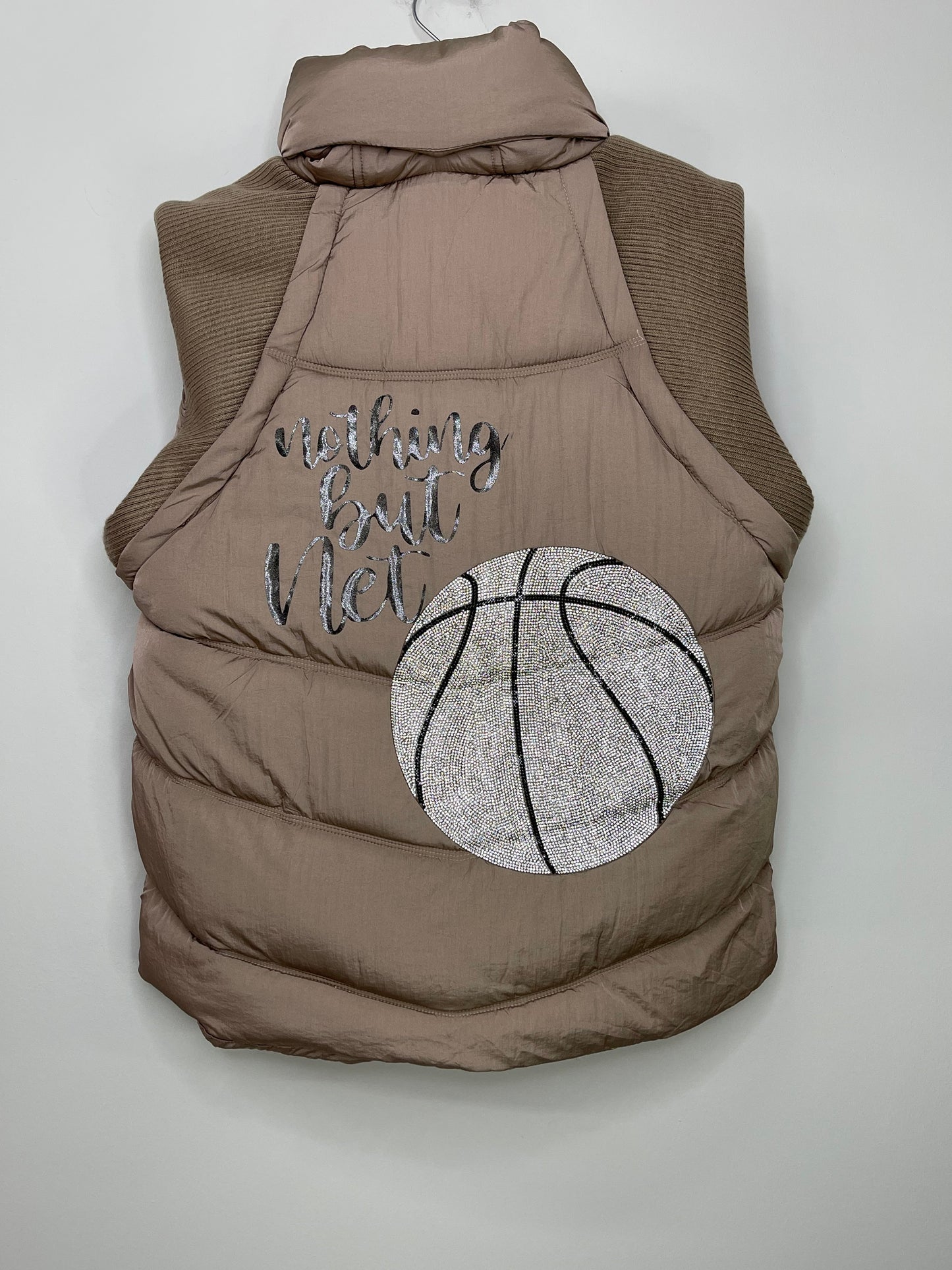 Game Day Vest, Puffer Tan, Nothing But Net