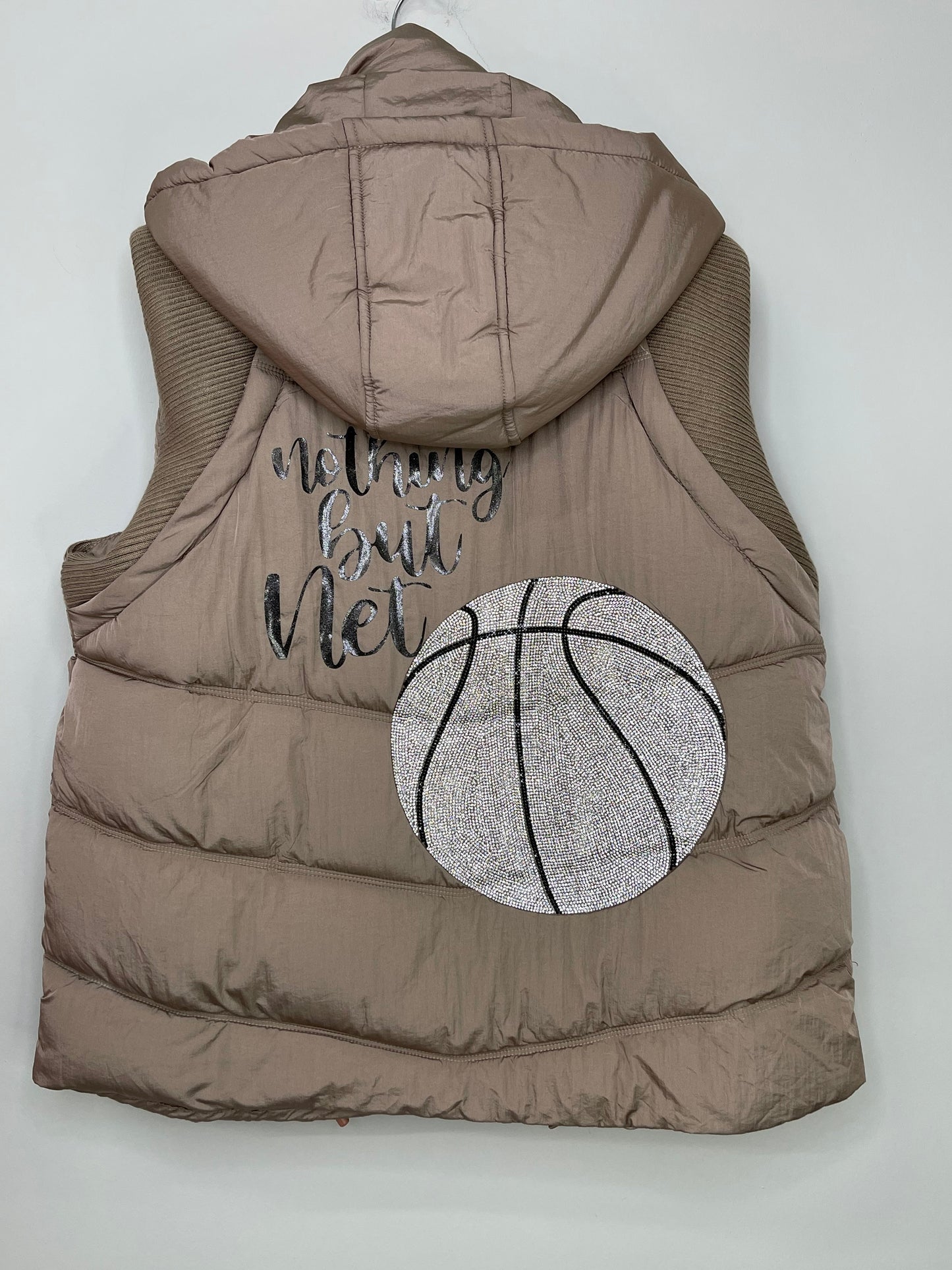 Game Day Vest, Puffer Tan, Nothing But Net