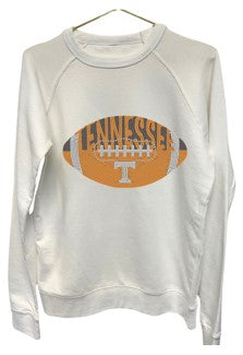 Licensed Game Day Sweatshirt, Crewneck White, Tennessee Vols Football