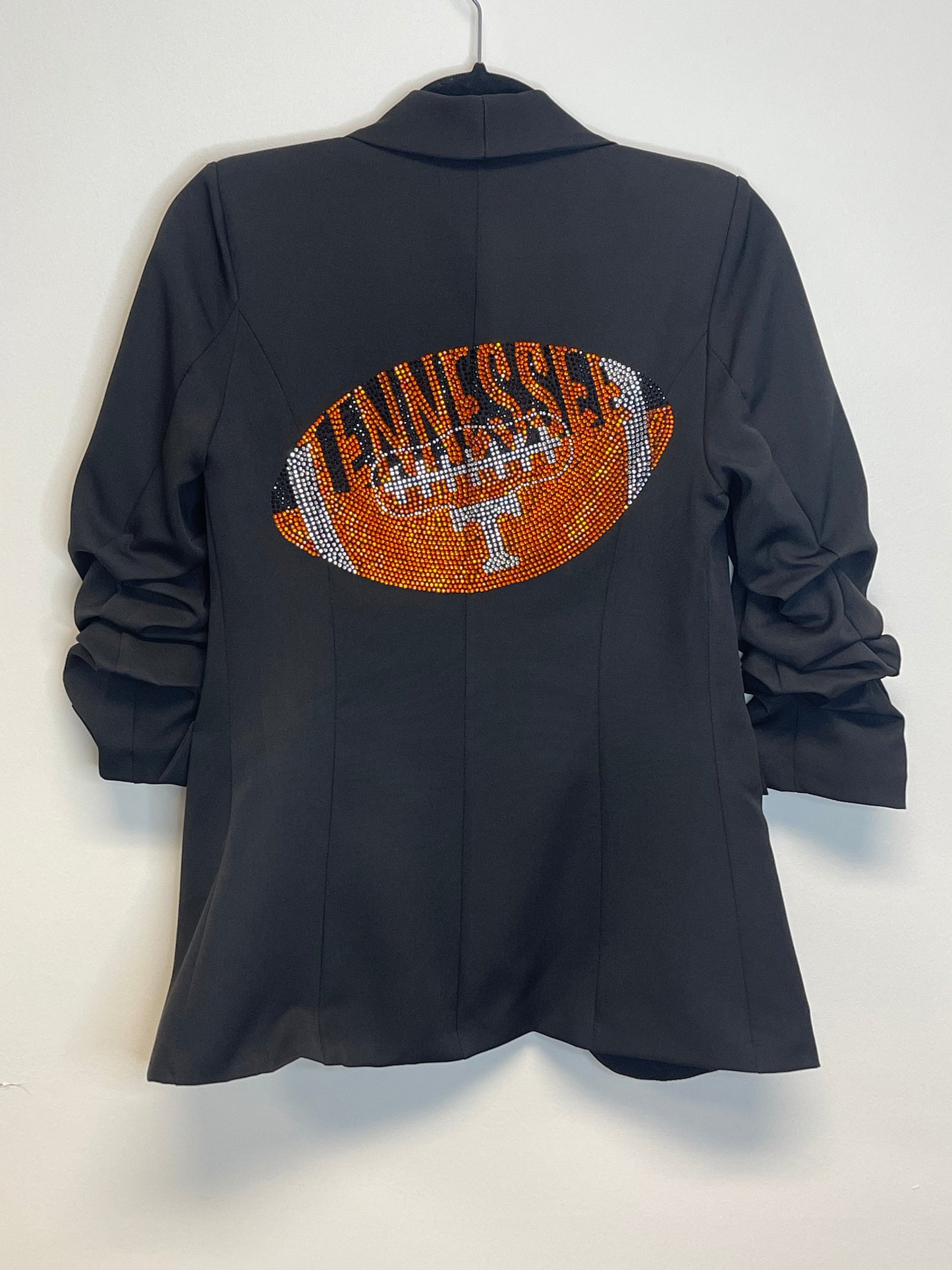 Licensed Game Day Blazer, Black Ruched, Tennessee Vols Football