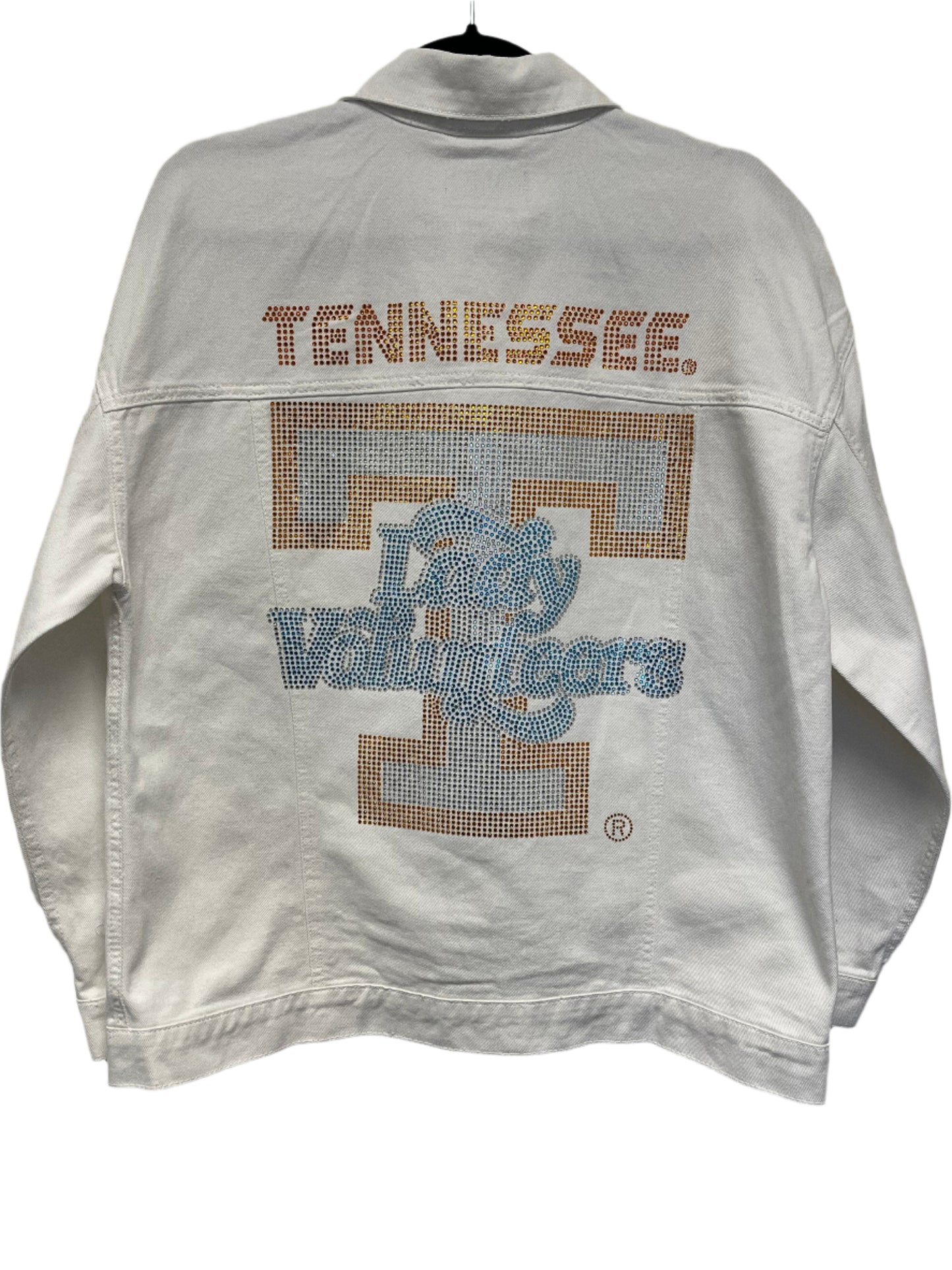 Licensed Game Day Jacket, White Denim, Tennessee Lady Vols T