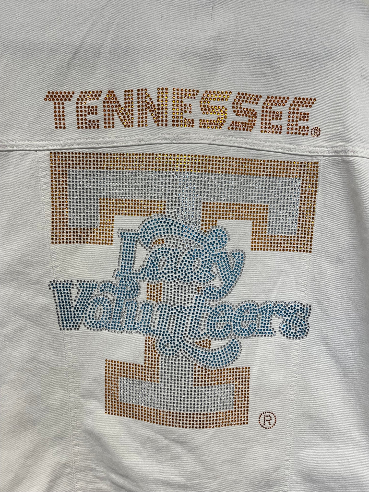 Licensed Game Day Jacket, White Denim, Tennessee Lady Vols T