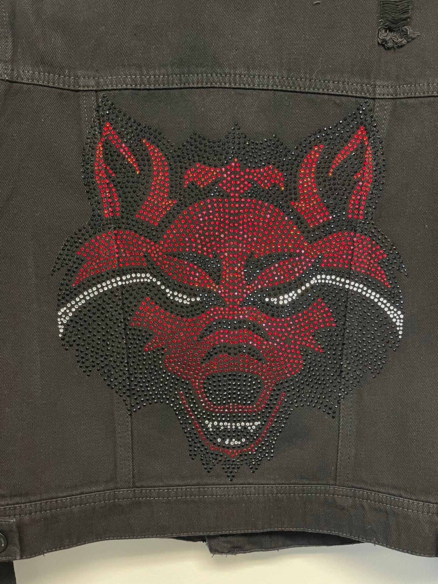 Licensed Game Day Jacket, Black Denim, Arkansas State Wolf