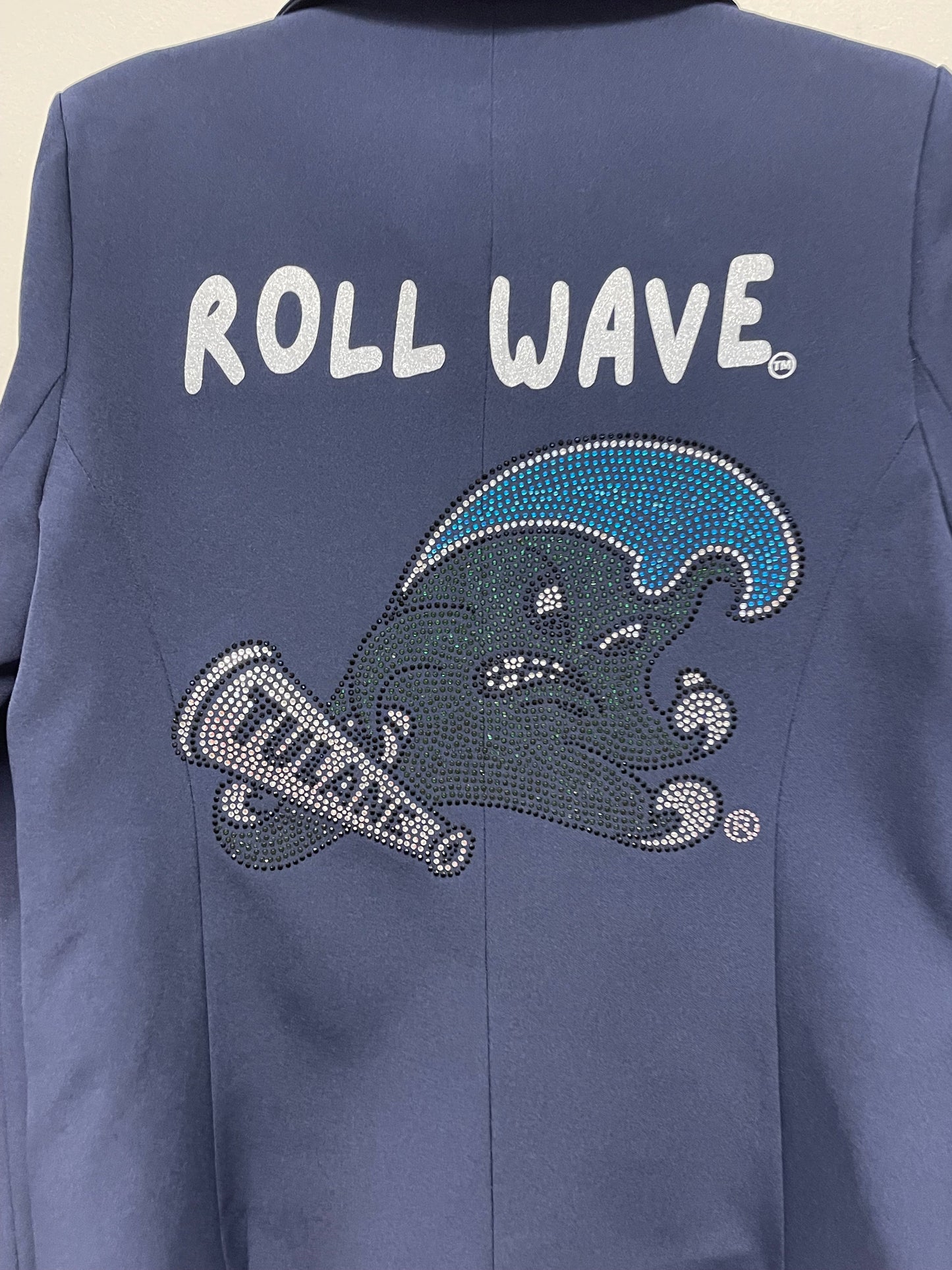 Licensed Game Day Blazer, Navy w/ Green Lining, Tulane Roll Wave