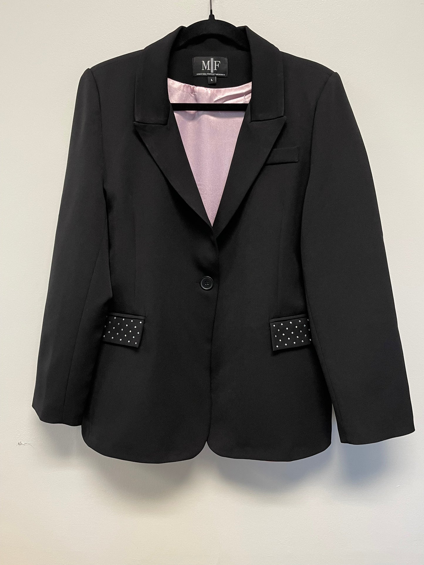 Licensed Game Day Blazer, Black w/ Pink Lining, LSU w/ Tiger Eye & Waterfall Pockets