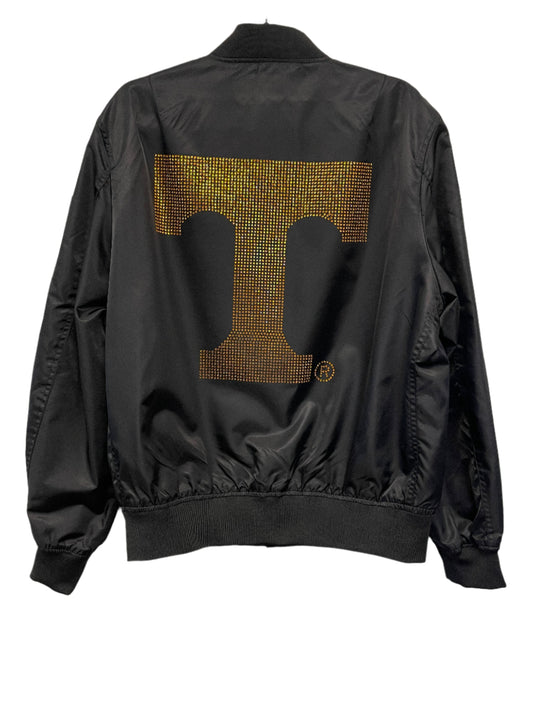 Licensed Game Day Jacket, Black Bomber, Tennessee Vols Big T & Go Big Orange