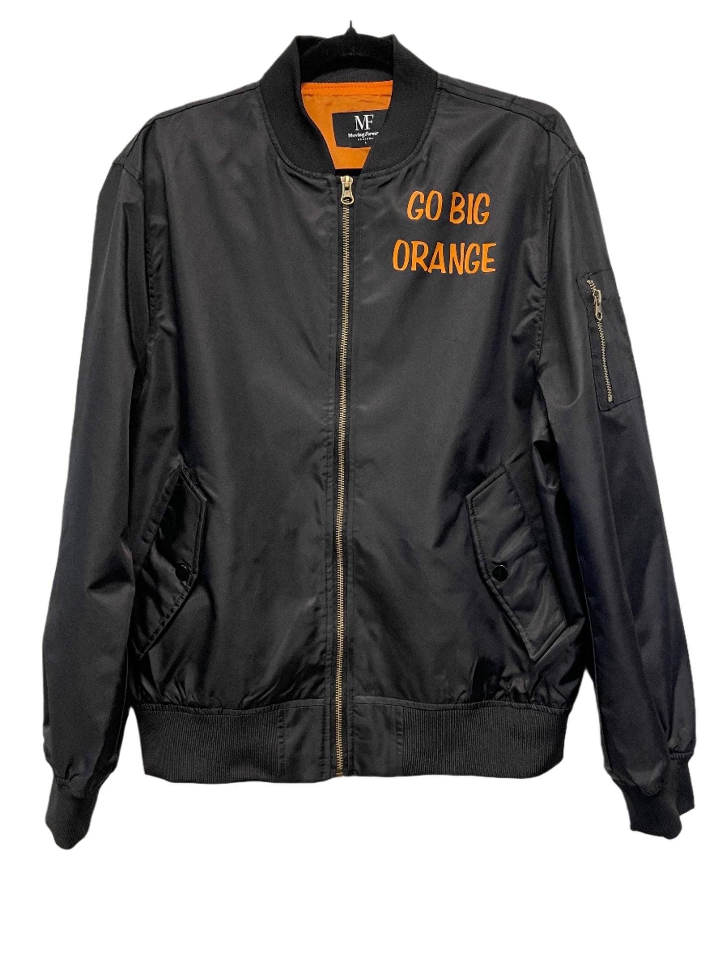 Licensed Game Day Jacket, Black Bomber, Tennessee Vols Big T & Go Big Orange