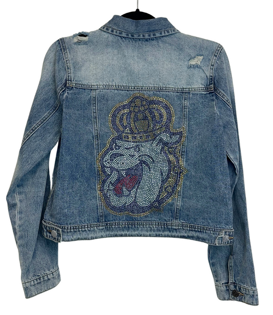 Licensed Game Day Jacket, Blue Denim, Crystal JMU Bulldog