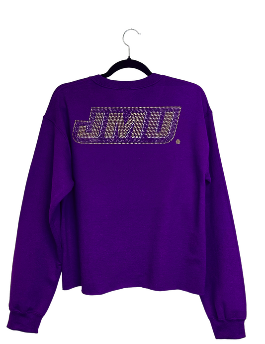 Licensed Game Day Sweatshirt, Crewneck Purple, Football and JMU