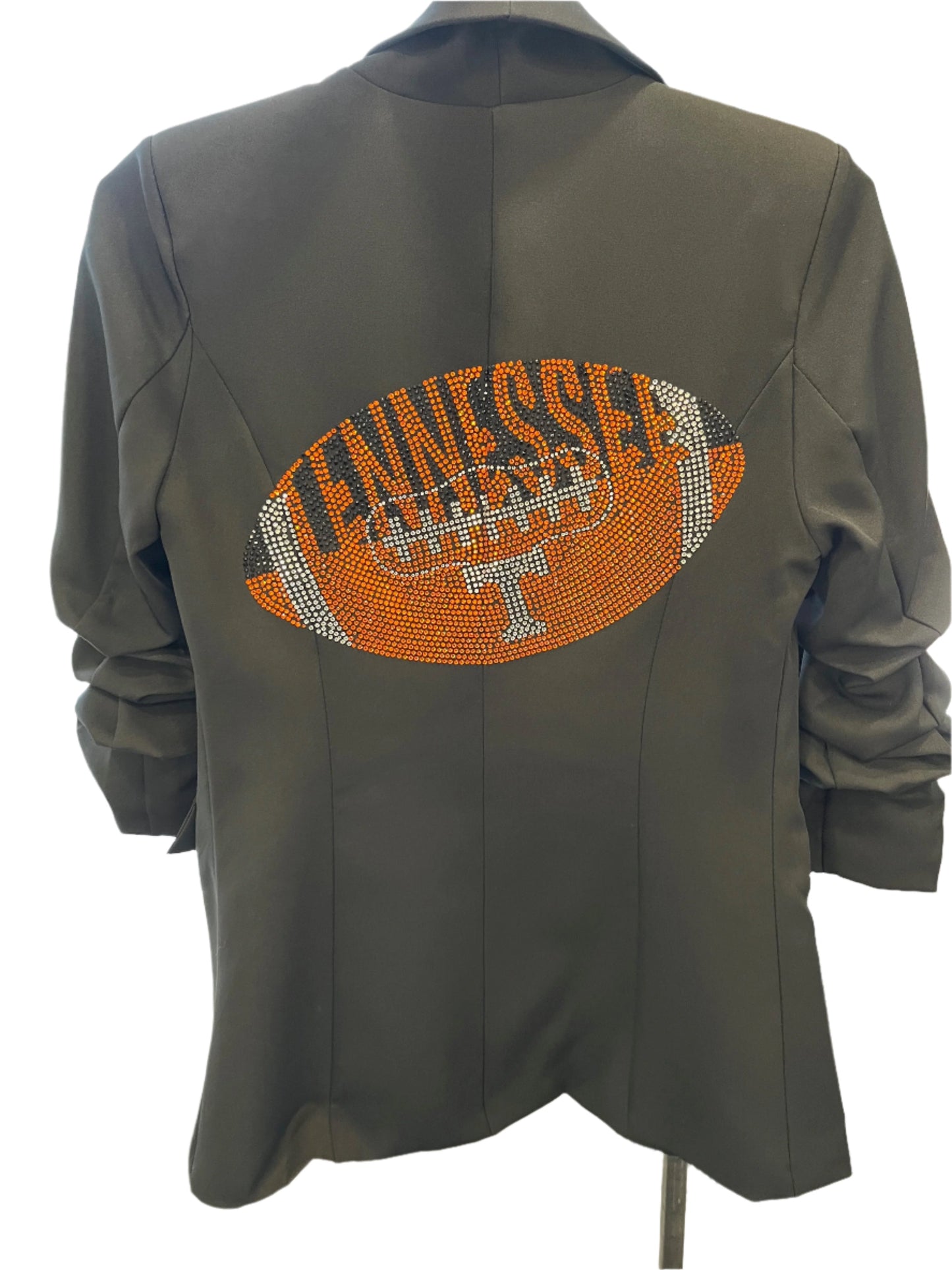 Licensed Game Day Blazer, Black Ruched, Tennessee Vols Football