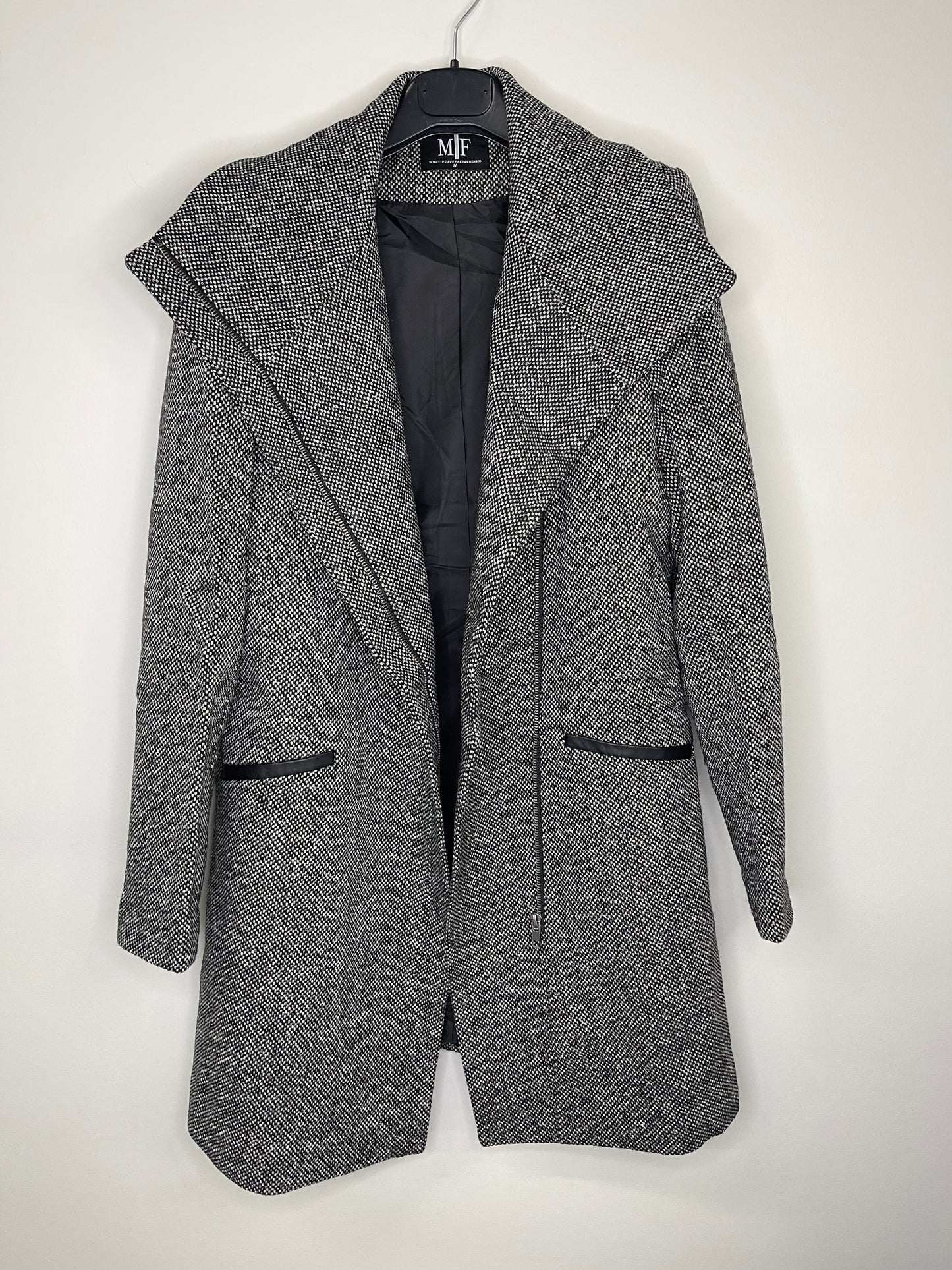 Jacket, Tweed, Asymmetrical Zip