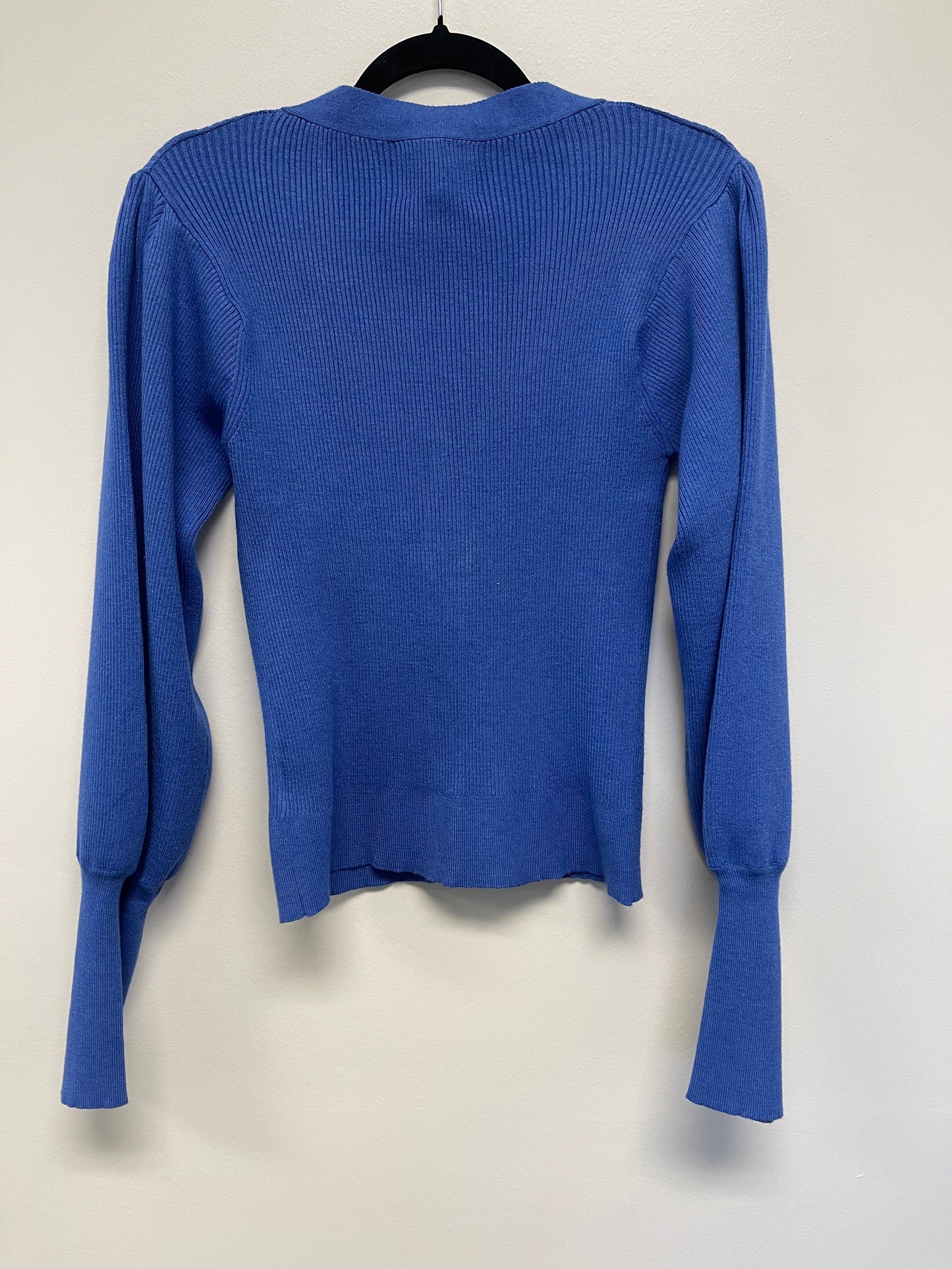 Sweater, Cardigan Puff Shoulder Blue, Butterfly