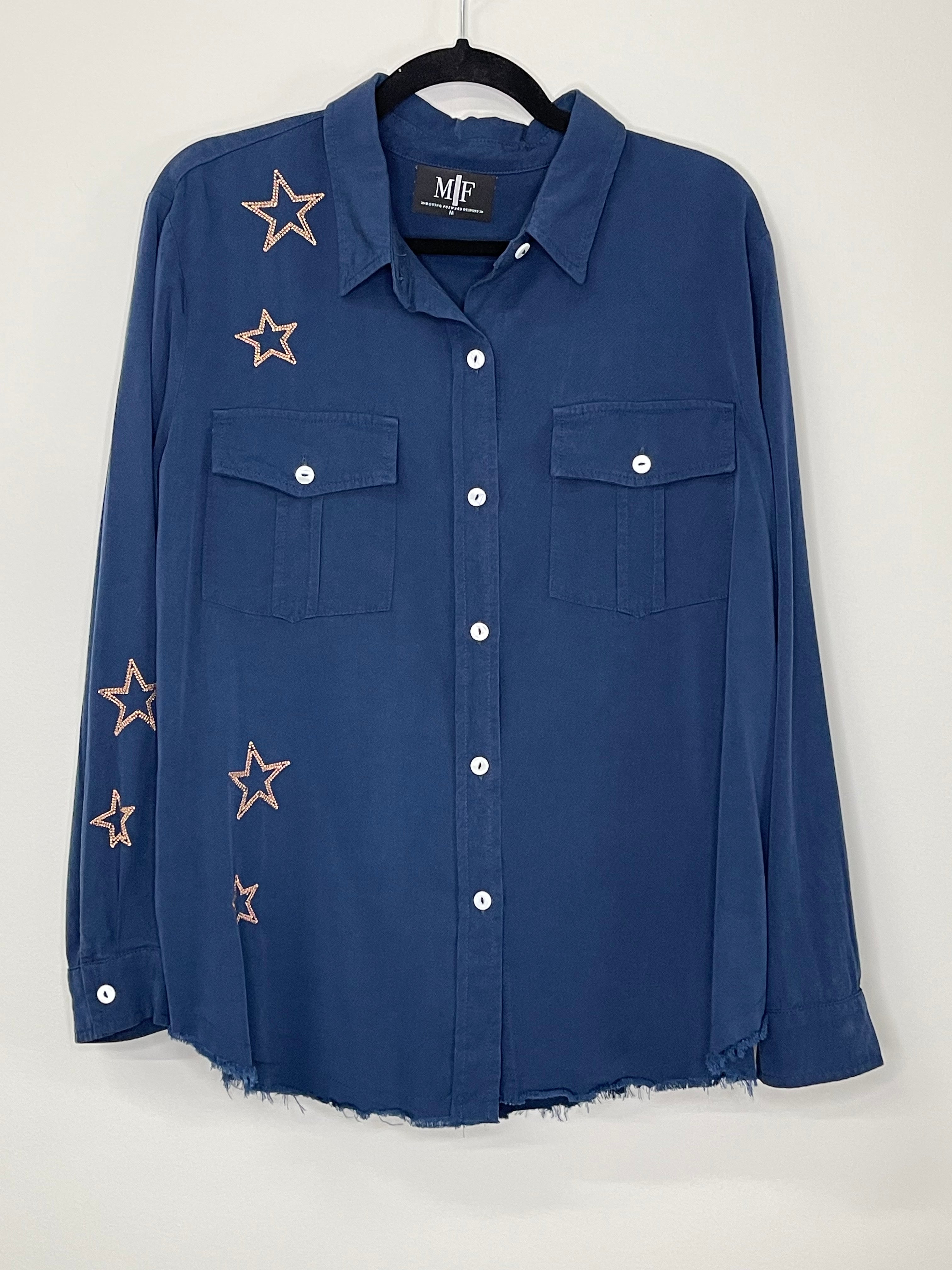 Navy hot sale star shirt