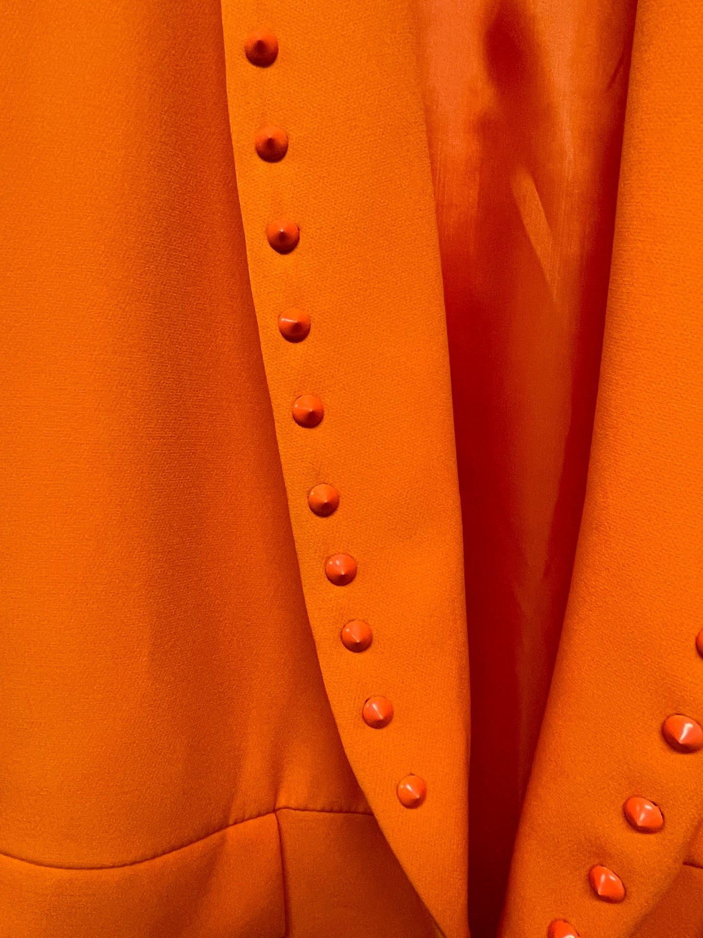 Blazer, Ruched Orange, Orange Studs