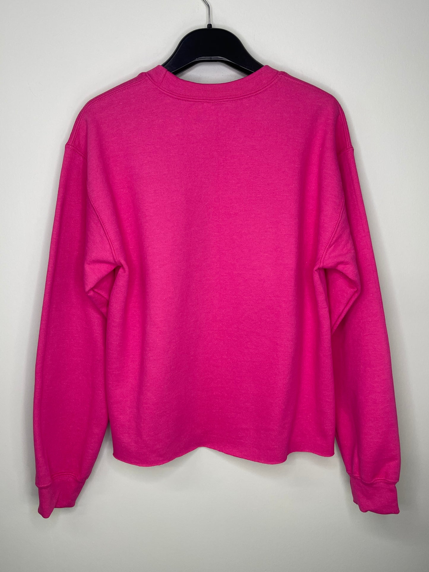 Sweatshirt, Crewneck Pink, Silver Crystal Bow