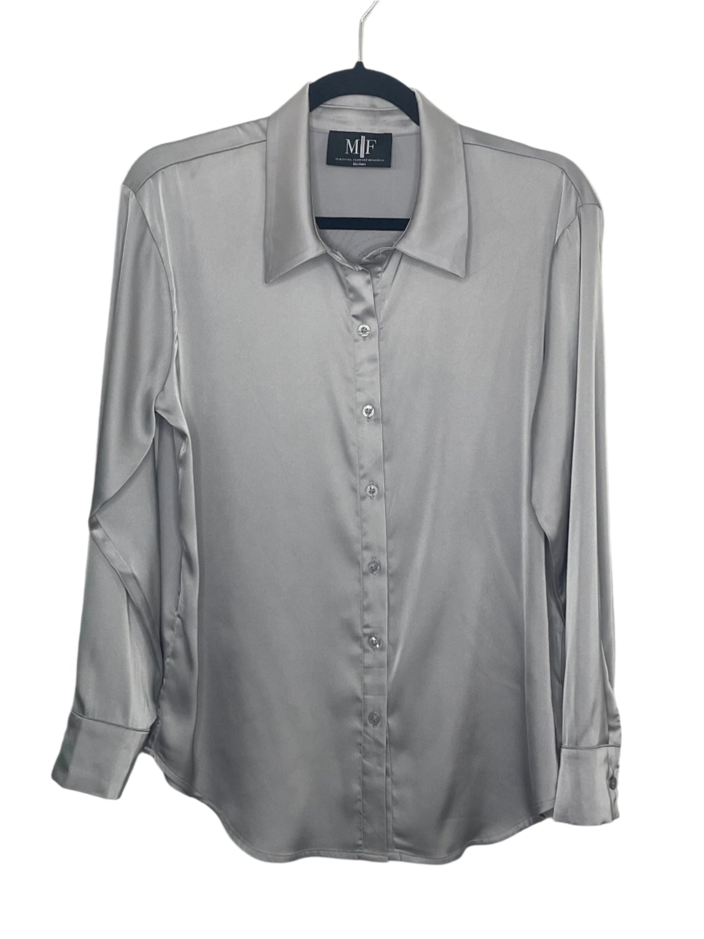 Shirt, Silky Silver, Gunmetal Love Repeater